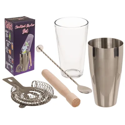 Immagine prodotto di Set shaker per cocktail, incl. 1 bicchiere in acciaio inox