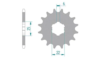 Produktbild von AFAM Stahl Standard Ritzel vorne - 420