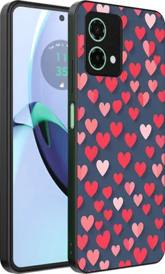 Obrázek produktu pro Vhodné pro Motorola Moto G84 Pouzdro na telefon s růžovým a červeným potiskem srdce - TPU zadní kryt s růžovým a červeným designem srdce - Smartphonics