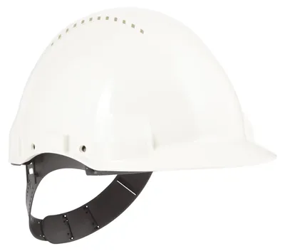 Produktbild von 3M™ Schutzhelm Bauhelm mit Uvicator Weiß Anpassung mit Arretierstift Forstschutzhelm