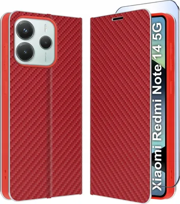 Obrázok produktu pre Puzdro pre Xiaomi Redmi Note 14 5G | CARBON WALLET BOOK TOKRA CLASSIC + GLASS