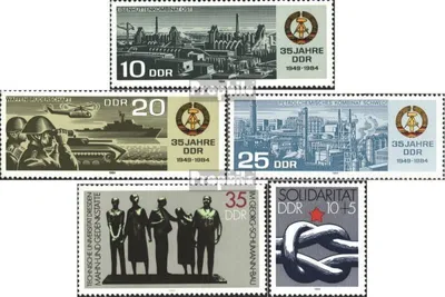 Produktbild von Briefmarken DDR 1984 Mi 2893-2895,2897,2909 (kompl.Ausg.) postfrisch 35 Jahre DDR (II)