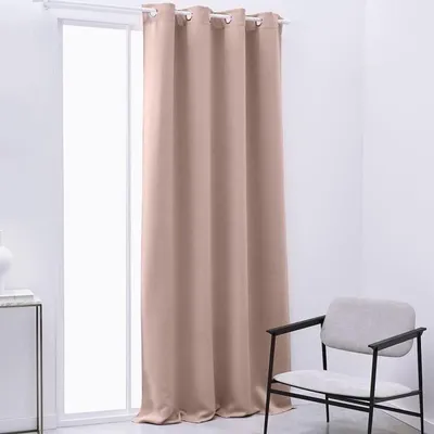 Produktbild von Verdunkelungsvorhang mit Ösen, 140x240cm, Uni Sandrosa, Polyester