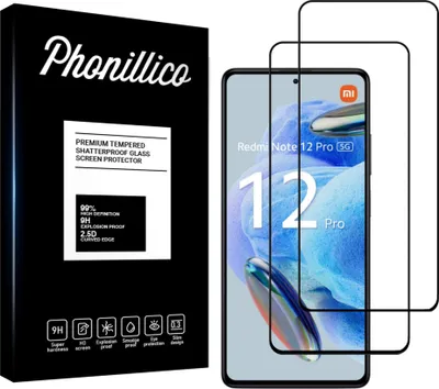 Image de Verre trempé pour Xiaomi Redmi Note 12 PRO 5G [2 pièces] Protection d'écran Screen Protector avec bord noir Film anti-rayures verre résistant Phonillico®
