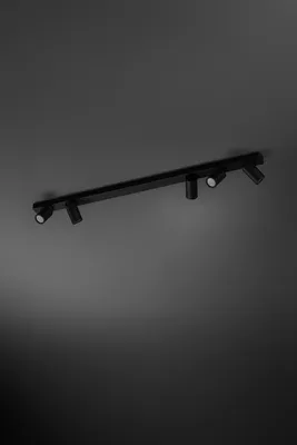 Produktbild von 5-flammiger Strahler der Serie 10S48177 aus pulverbeschichtetem Aluminium, mattschwarz, verstellbar, 5 x GU10-Fassung, max. 50 W, 120 cm - Perenz