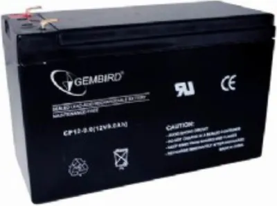 Obrázek produktu pro Gembird 12V, 9 Ah, Olověná (VRLA), 12 V, 1 kusů, Černá, 9 Ah, 2,57 kg
