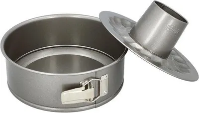 Productafbeelding van Springvorm met bodems - Bakvorm rond - Taarten bakken - Twee bodems - Ø 24 cm - Grijs