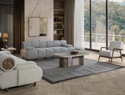 Produktbild von Luxus Wohnzimmer Set Sofa 3-Sitzer Sessel  Modernes Design 3+1