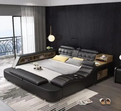 Produktbild von Doppelbett Polsterbett Schlafzimmer 180x200cm Multifunktion Bett Betten Ehebett