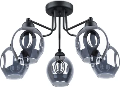 Produktbild von Kronleuchter FILLAN 5 schwarz 5xE27 15W Stahl 36x59x59cm Sollux Lighting