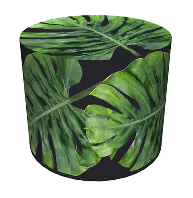 Obrázok produktu pre Dekoratívny puf Bertoni | taburet | látkový taburet | otoman | sedací puf | D40 x 40 cm | puf do záhrady alebo obývačky | potlač Galapágy Night