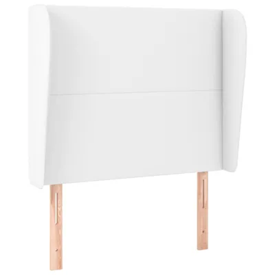 Produktbild von vidaXL Kopfteil mit Ohren Weiß 93x23x118/128 cm Kunstleder
