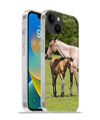 Produktbild von MuchoWow® Handyhülle Schutzhülle Hülle für Apple iPhone 14 Plus - Soft case Pferde - Gras - Schatten Silikon Softcase Handy Hülle - Abbildung