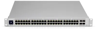 Obrázek produktu pro Ubiquiti UniFi Pro 48-Port PoE, Řízený, L2/L3, Gigabit Ethernet (10/100/1000), Podpora napájení po Ethernetu (PoE), Instalace do racku, 1U