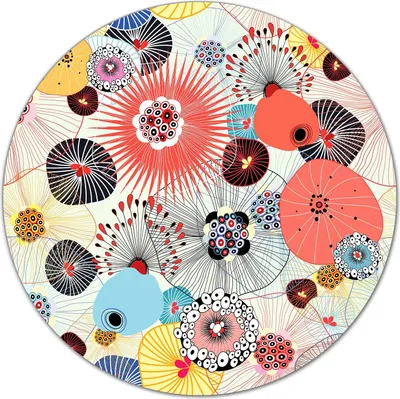 Produktbild von Herd-Abdeckplatte Glas Schneidebrett Ceranfeld-Abdeckung - 40 cm - Bunte Abstraktion