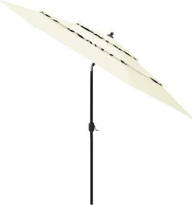 Immagine prodotto di vidaXL Ombrellone con palo in alluminio a 3 strati color sabbia 3 m