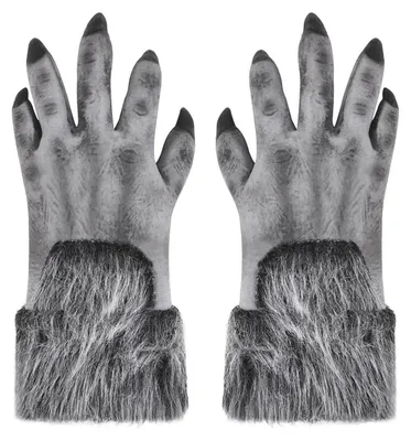 Immagine prodotto di Guanti per costume di Halloween, tema animale, lupo mannaro, artigli, grigio, unisex, confezione da 1 paio