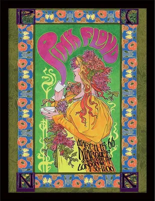 Image de Pink Floyd - Poster encadré "'66" PM9630 (40 cm x 30 cm) (coloré)