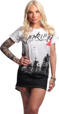 Produktbild von Yakuza Damen Curtain Urban T-Shirt Kleid, Weiß, XXL