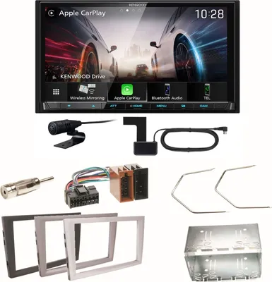 Produktbild von Kenwood DMX8021DABS CarPlay Einbauset für Opel Omega B Meriva A Agila Vivaro