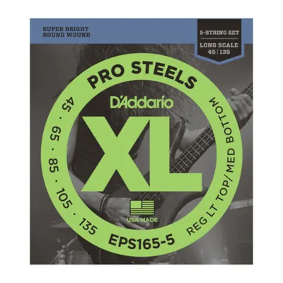 Zdjęcie produktu dla D'Addario EPS165-5 Struny do gitary basowej 5-strunowej