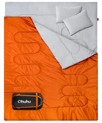 Produktbild von Doppelschlafsack Schlafsack für 2 Personen - 220 x 150 cm - 3 Jahreszeiten - Mit 2 Kissen - 2,8 kg