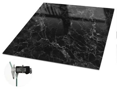 Produktbild von Glas Tischplatte 60x60 cm – Tischauflage aus gehärtetem Glas – Glasplatte für Esstisch – Küchentischplatte aus Glas – Tischschutz Glas modern – Dekorative Glasplatte – Pflegeleichte Glastischplatte – Sicherheitsglas Tischplatte – Marmorstruktur, KI-generiertes Bild