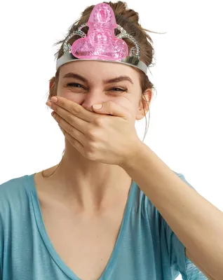 Produktbild von Frivoles Diadem für Junggesellinnenabschiede silber-rosa - Einheitsgröße