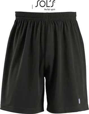 Produktbild von SOLs Teamsport 01221 | Herren Basic Shorts San Siro / Elastischer Bund mit Kordel - Farbe: Black - Größe: XXL
