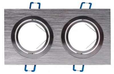 Immagine prodotto di Portafaretto incasso alluminio quadrato regolabile 2*gu10 mod. Vt-783sq sku 3608 colore alluminio