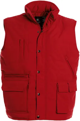 Produktbild von B&C JU880 | Bodywarmer Explorer / Uni - Farbe: Red - Größe: XL