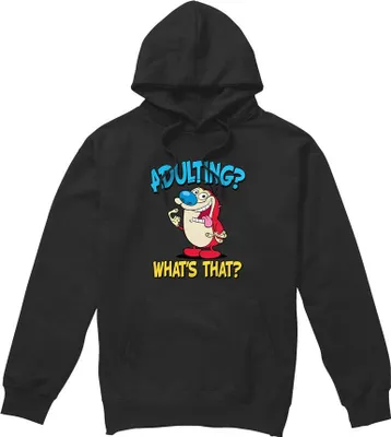 Immagine prodotto di Ren & Stimpy - Felpa con cappuccio "Adulting 2" da uomo TV8756 (S) (Nero)