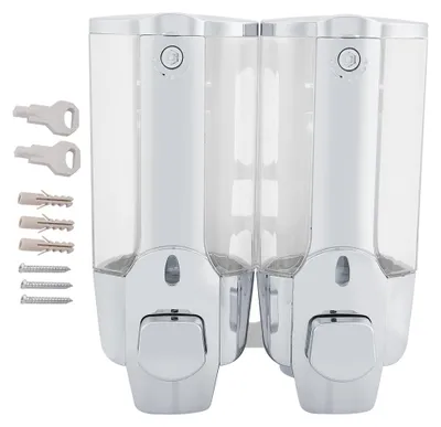 Produktbild von 350/700 ml wandmontierter Schaumseifen-Lotionsspender (Doppelauslass 700 ml)
