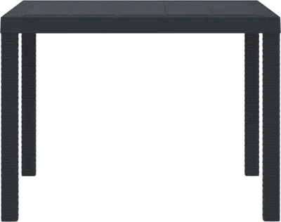 Image de Table de Jardin Anthracite 100 x 100 x 73 cm polyrotin