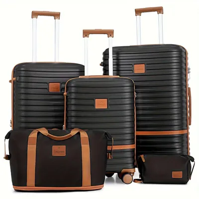 Image de Valise - Bagage de voyage - Bagage à main - Valise à roulettes - Bagage en soute - Coque en ABS - Poignée télescopique en aluminium