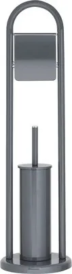 Image de Kit de fixation pour WC, modèle WC-Garnitur, revêtement Sealskin, finition Acero grau