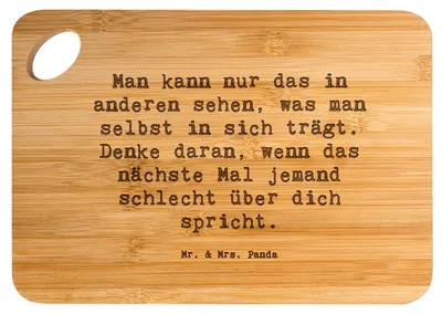 Produktbild von Mr. & Mrs. Panda Frühstücksbrettchen Spruch Mobbing bewältigen Spiegelbild - Transparent - Geschenk, Mutmacher, Zuversicht, Geschenke für schwierige Zeiten, Brett, Trost