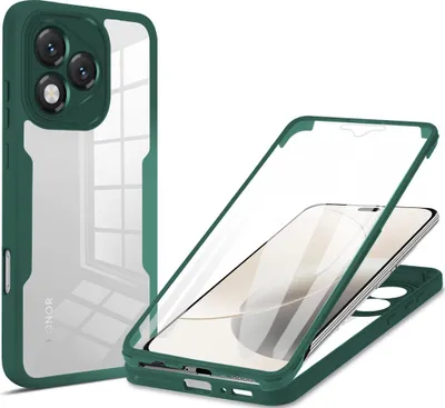 Produktbild von Schutzhülle für Honor 400 Lite, Eingebautem Displayschutz 360 Grad Komplettschutz Handyhülle Grün
