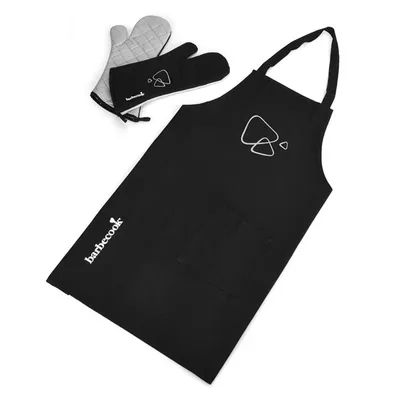 Produktbild von Barbecook Grillzubehör Set mit Schürze und langen Handschuhen schwarz 40cm