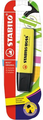 Zdjęcie produktu dla Zakreślacz - STABILO BOSS ORIGINAL - Pojedynczy długopis - żółty