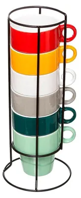 Image de Set Tasses Couleurs Five Design Coloré Et Gain De Place - Five Simply Smart