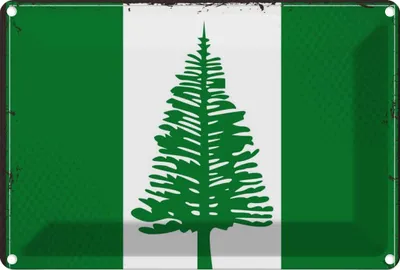 Produktbild von vianmo Blechschild 12x18 cm Norfolkinsel Flagge Fahne Wappen
