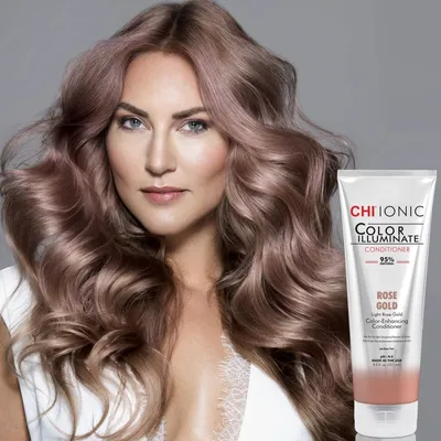 Image de CHI Ionic Color Illuminate Conditioner conditionneur teinté pour raviver la couleur Rose Gold 251 ml