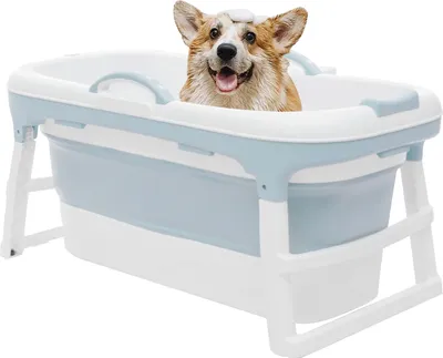 Produktbild von Hundebadewanne faltbare Badewanne von Hunden Hundepool mit Wasserablassstopfen