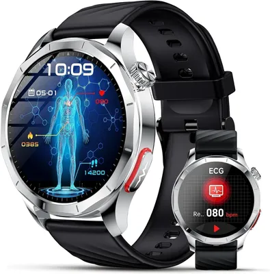 Produktbild von Smartwatch mit AMOLED Display ECG HRV Gesundheitsfunktionen Fitness Tracking für Android iOS