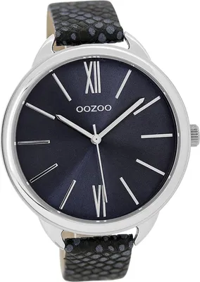 Produktbild von Oozoo Leder Damen Uhr matt Analog Quarzuhr Armband dunkelblau Timepieces D2UOC9514A