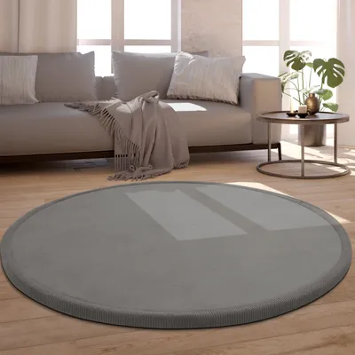 Produktbild von Kinderteppich Rund Kinderzimmer Teppich Baby Spielteppich Flauschig Rutschfest Grösse 200 cm Rund