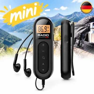 Produktbild von FM-Radio Digitalradio Taschenradio Tragbar Mini LCD Display Wiederaufladbar