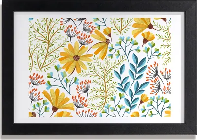 Produktbild von Bild 30x20 MDF-Rahmen, Wandkunst Frühlingsblumen