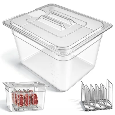 Produktbild von 11L Sous-Vide-Garbehälter mit Deckel und Rost für Sous-Vide-Gargerät